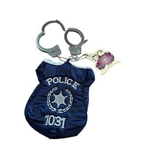 Halloween Costume Accessory Police Officer Badge Purse Handcuffs